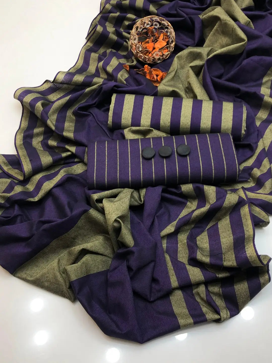 3-Piece Heavy Dhanak & Pashmina Shawl Suit — Royal Cobalt