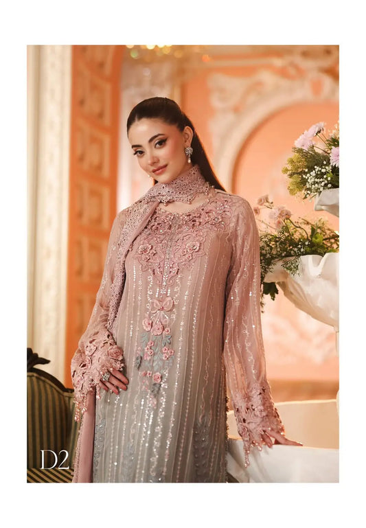 3-Piece Festive Chiffon Suit — Emerald Jade