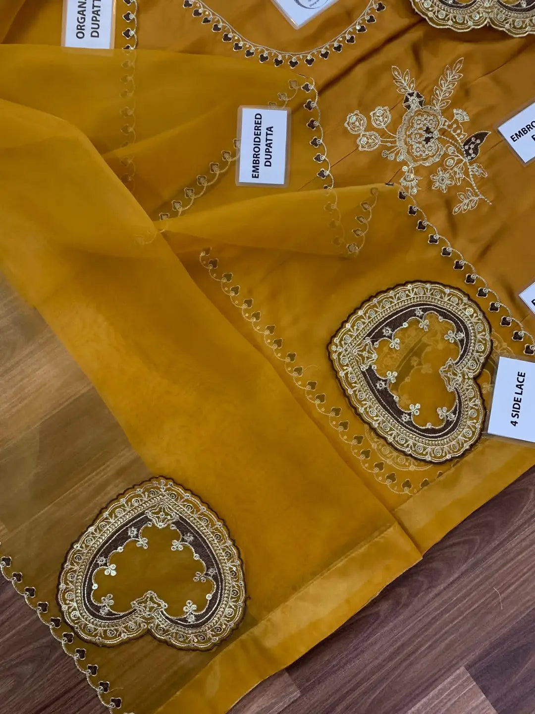 3-Piece Shamoz Silk Suit — Mustard Ochre