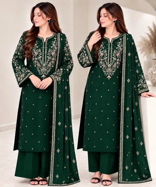 3-Piece Winter Dhanak Suit — Vintage Camel