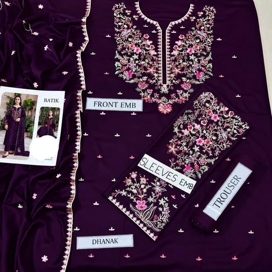 3-Piece Winter Dhanak Suit