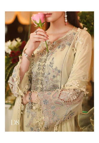 3-Piece Festive Chiffon Suit — Amber Rust (Royal Daman Jaal)