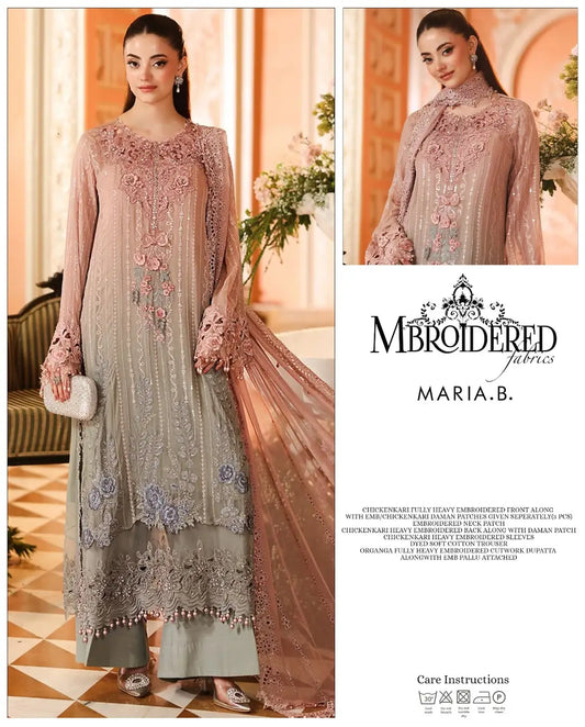 3-Piece Festive Chiffon Suit — Emerald Jade