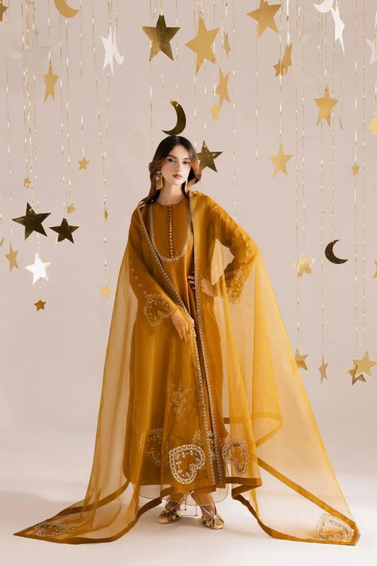 3-Piece Shamoz Silk & Organza Suit