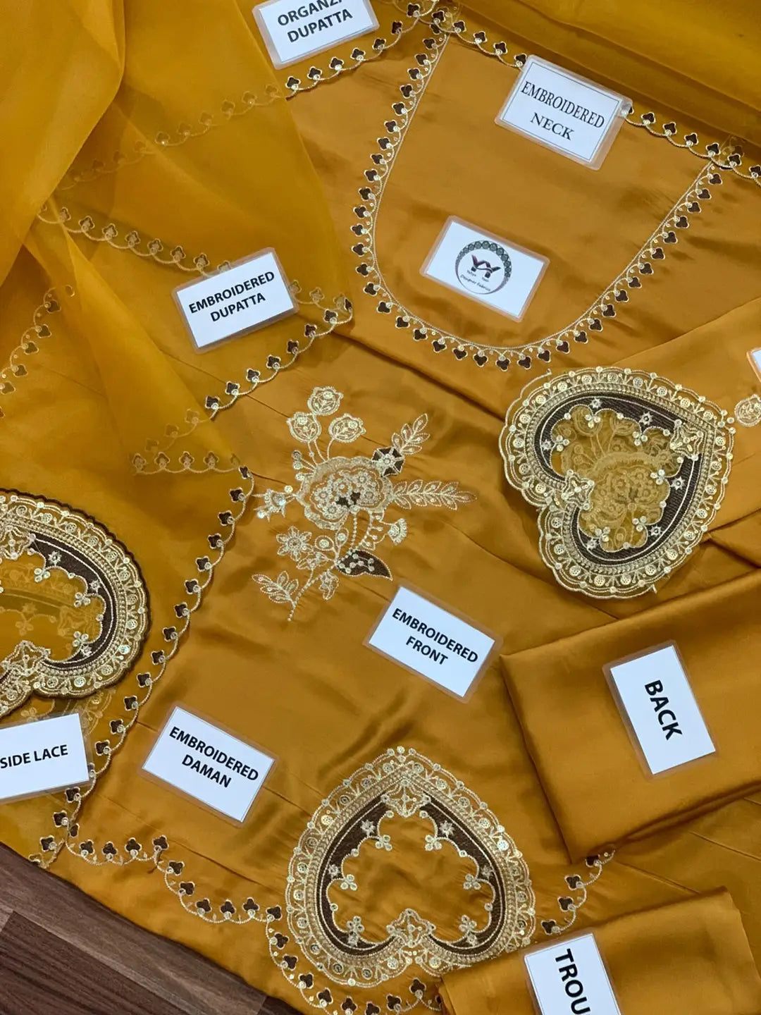 3-Piece Shamoz Silk Suit — Mustard Ochre