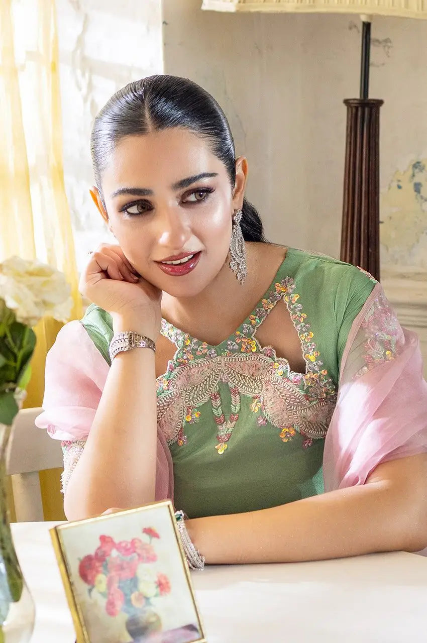 3-Piece Shamoz Silk & Chiffon Suit