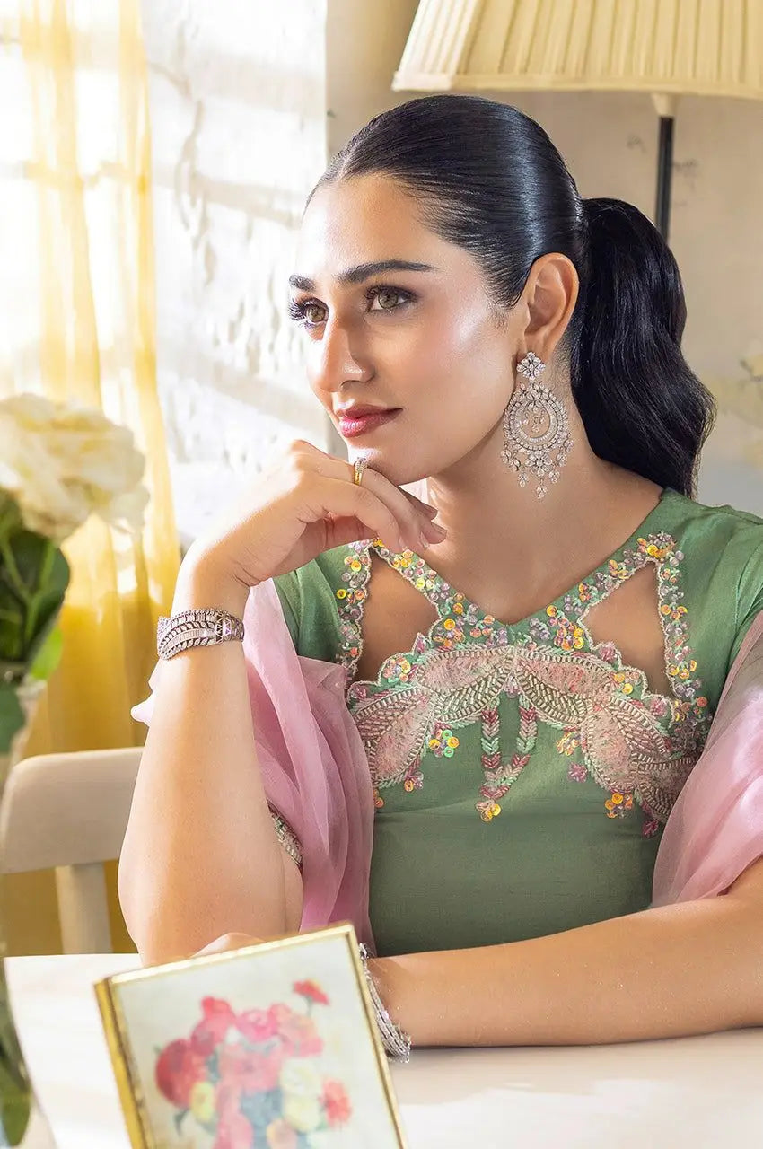 3-Piece Shamoz Silk & Chiffon Suit