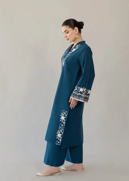2-Piece Winter Khaddar Suit — Dove Grey
