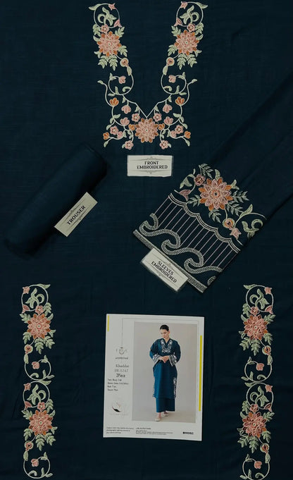 2-Piece Winter Khaddar Suit — Dove Grey