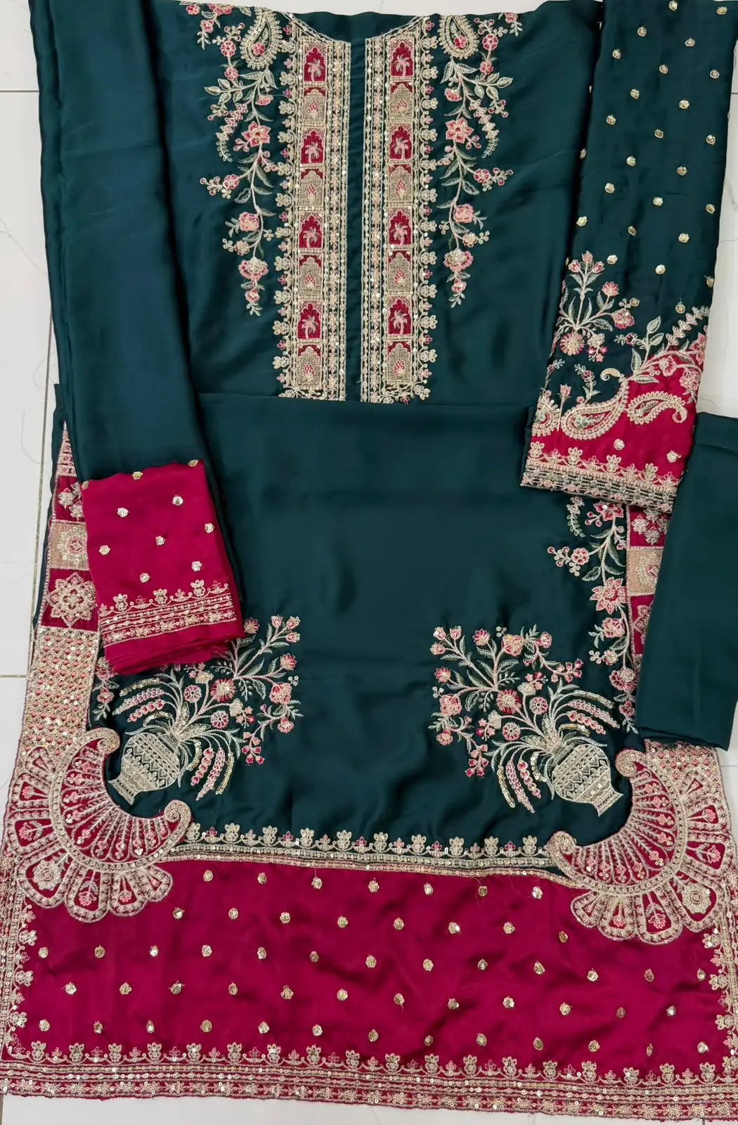 2-Piece Pure Shamoz Silk Suit — Rust Terracotta