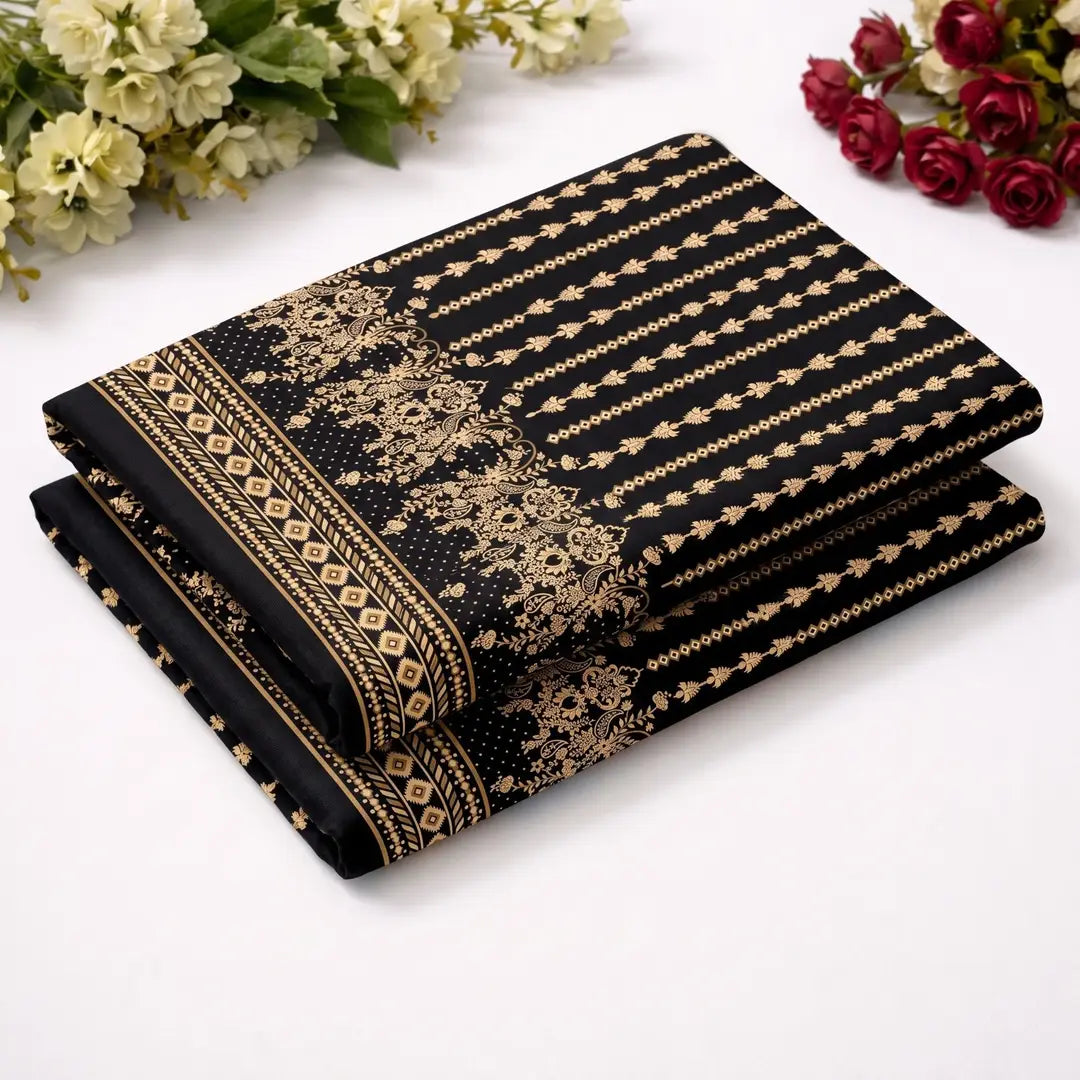 2 Pcs Women's Unstitched Printed Suit